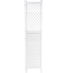 Acheter Decoshop26 Paravent cloison de séparation pare-vue 6 panneaux 170x245cm en bois blanc 04_0003910