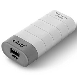 Batterie de secours Universel Chargeur Externe USB 1A 6000mAh LinQ Blanc et gris