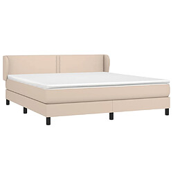 Avis Maison Chic Structures de lit + matelas,Lit à sommier tapissier avec matelas Cappuccino 180x200 cm -MN98663