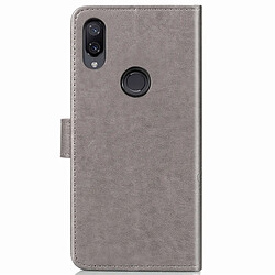 Wewoo Housse Coque Étui en cuir à motif de fleurs repiquées Lucky Clover pour Xiaomi Play, avec support et logements pour cartes, portefeuille dragonne (Gris)