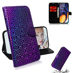 Wewoo Housse Coque Pour Galaxy M40 / A60 Couleur Pure Coloré Boucle magnétique Horizontal Flip en cuir avec support et emplacements cartes et portefeuille et lanière Violet