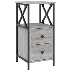 Avis Maison Chic Lot de 2 Tables de chevet - Tables de Nuit sonoma gris 34x35,5x70cm bois ingénierie