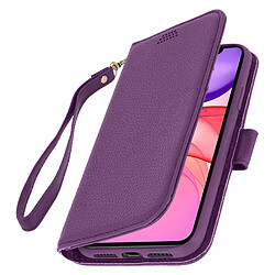 Avizar Housse iPhone 11 Étui Folio Porte carte Support Vidéo Violet