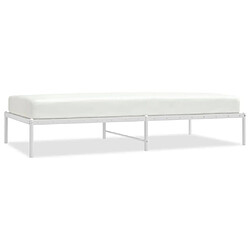 Maison Chic Lit Moderne Chambre - Cadre/structure de lit pour adulte métal blanc 100x200 cm -MN96934 