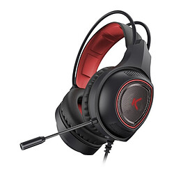 Totalcadeau Casques audio avec micro gaming USB LED Noir Rouge pas cher