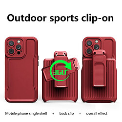 Coque en TPU anti-chocs avec béquille à clip amovible pour votre iPhone 14 Pro - rouge