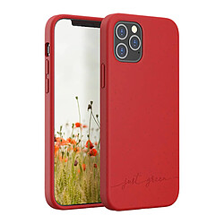 JUST GREEN Coque de Protection pour iPhone 12/12 Pro Natura Recyclable Rouge