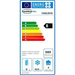 Congélateur Professionnel 555 Litres - Blanc - Combisteel - R600aBlanc acier peint1 PortePleine