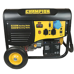 CHAMPION POWER EQUIPMENT Groupe électrogène essence monophasé 6250W CHAMPION Démarrage électrique + Télecommande Silencieux 389 cm³ Autonomie 10h