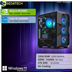 Sedatech PC Gamer • Intel i5-14600KF • RTX4060 • 32Go DDR5 • 2To SSD M.2 • Windows 11