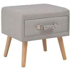 Helloshop26 Table de nuit chevet commode armoire meuble chambre gris 40x35x40 cm tissu 1402095