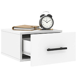 Acheter Maison Chic Lot de 2 Tables de Chevet murales - Tables de Nuit blanc 35x35x20 cm