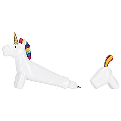 Totalcadeau Stylo en forme de licorne à la crinière arc-en-ciel