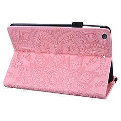 Acheter Wewoo Housse Étui Coque Pour iPad 10.2 pouces 2019 Motif mollet Etui en cuir gaufré à double rabatavec porte-carte et fentes cartes et fente stylo et bande élastique Rose