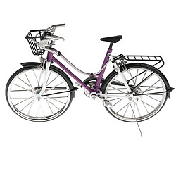 Avis 01:10 Simulation Alliage Moulé Sous Pression Modèle Vélo Vélo Vélo Jouet Art Artisanat Violet