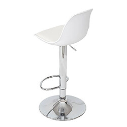 Acheter Mendler 2x Tabouret de bar HWC-B14, cuir synthétique ~ blanc