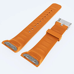 Wewoo Bracelet de montre en cuir couleur unie pour Galaxy Gear Fit2 R360 (Orange)