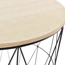 Set de 3 Tables Gigognes Padua Plusieurs Tailles Effet Chêne et Noir [en.casa] pas cher