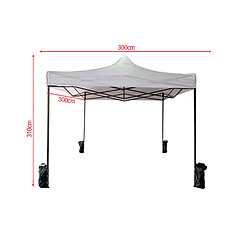 Avis Mobili Rebecca Gazebo Chapiteau Pliant Blanc 4 Poid Métal Polyester Jardin 3x3