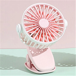 (Rose) Ventilateur de Table Silencieux à Lames en Plastique pour Ventilateur de Serrage Portable Multifonctionnel Usb