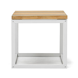 Ds Meubles Table basse Preston Blanc 80x40x38cm pas cher