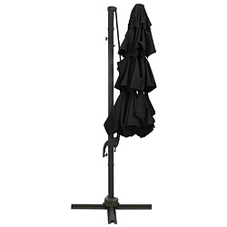 Acheter Maison Chic Parasol Jardin | Parasol à 4 niveaux avec mat en aluminium Noir 3x3 m - GKD40222