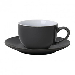 Soucoupe pour tasses 228ml et 340ml Olympia gris - Lot de 12 - Grès