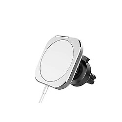 Chrono Support de chargeur de voiture sans fil, chargeur rapide magnétique de support de voiture de tableau de bord de ventilation de charge rapide magnétique de 15 W (blanc)