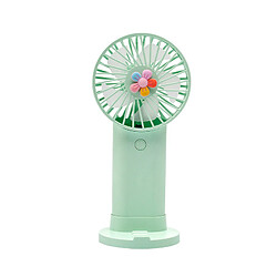 (Vert) Petit Ventilateur Mignon Portable Mini Ventilateur Rechargeable Usb Design En Forme De Support de Téléphone