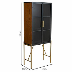 Acheter Armoire Alexandra House Living Marron verre Bois d'épicéa Bois MDF 35 x 155 x 64 cm