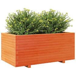 Avis vidaXL Jardinière cire marron 110x60x49,5 cm bois de pin massif