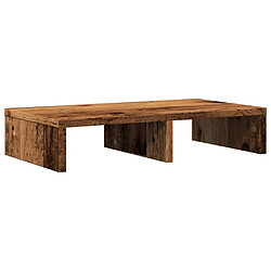 vidaXL Support de moniteur vieux bois 50x27x10 cm bois d'ingénierie