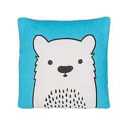 Beliani Coussin WARANASI Coton 45 x 45 cm Animal Bleu