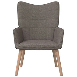 Avis Maison Chic Chaise de relaxation | Fauteuil relax avec tabouret Taupe Tissu -GKD45722