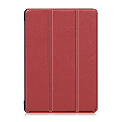 Etui en PU support triple rouge vin pour votre Lenovo Tab M10 TB-X605F