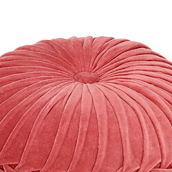 vidaXL Pouf Velours de coton Design de sarrau 40 x 30 cm Rose