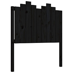 Maison Chic Tête de lit scandinave pour lit adulte,Meuble de chambre Noir 96x4x110 cm Bois massif de pin -MN63605