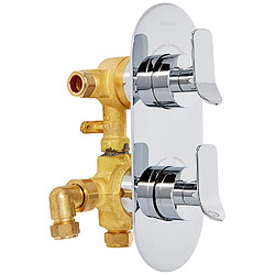 Bristan Shcdiv C ALP encastré double valve de contrôle et inverseur, Chrome