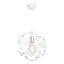 Helloshop26 Lustre lampe lumière suspendu suspension en métal 75 cm E27 blanc / argenté 03_0007508