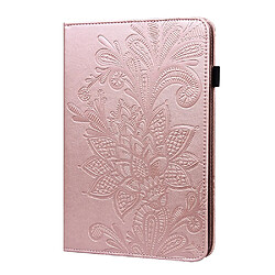 Etui en PU motif fleur couleur unie avec support or rose pour votre Huawei MatePad Pro 10.8 (2021)