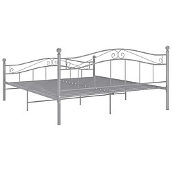 Acheter vidaXL Cadre de lit sans matelas gris métal 160x200 cm