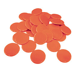 Acheter 100pcs jetons de poker pièces de couleur solide Casino approvisionnement jeux de famille accs orange