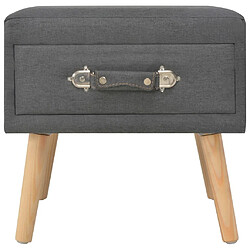 Acheter Maison Chic Table de chevet,Table de nuit,Table d'appoint pour salon Gris foncé 40x35x40 cm Tissu -MN91023