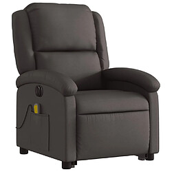 Avis vidaXL Fauteuil inclinable de massage électrique marron foncé