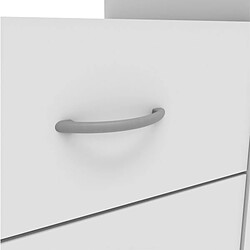 Dansmamaison Bureau 1 niche 3 tiroirs Blanc - ROUSSEAU pas cher