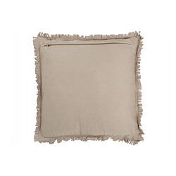 Dansmamaison Coussin Croix Carre Cuir Beige