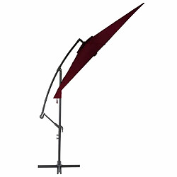 Avis Maison Chic Parasol Jardin | Parasol déporté avec mat en aluminium Bordeaux 300 cm - GKD54560