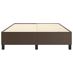 Acheter vidaXL Cadre de lit sans matelas marron 140x190 cm similicuir