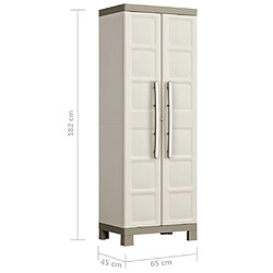 Acheter Keter Armoire de rangement à étagères Excellence Beige et taupe 182 cm