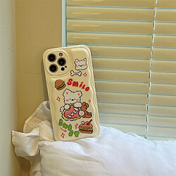 GUPBOO Étui pour iPhone13 Love Pillow Dog Cartoon Phone Case Anti-chute